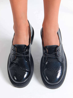 Туфли полуботинки 105.2693.bl. Черный наплак