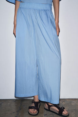 ZW COLLECTION POPLIN DARTED TROUSERS - Zara фото 2