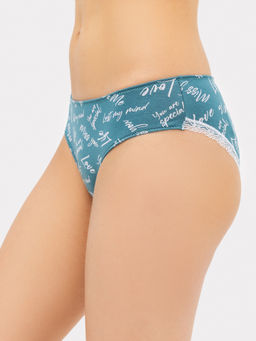 Цена за 2 штуки! Трусы женские классические в синем цвете с принтом текст текст на арктике 412429 - Mark formelle фото 4