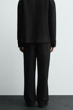 COTTON/LINEN SUIT TROUSERS - Zara фото 3