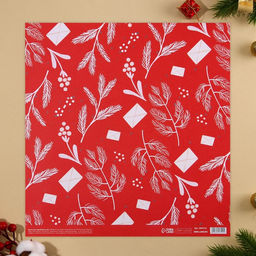 Цена за 10 шт. Бумага для скрапбукинга Снежинки, 30.5?32 см, 180 г/м?