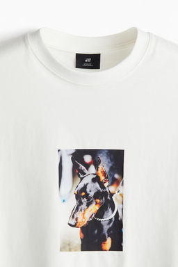 Camiseta con estampado Loose Fit - H&m фото 7