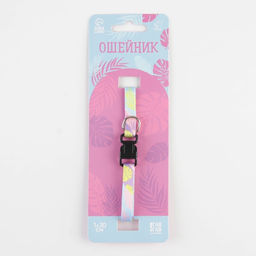 Ошейник для собак и кошек с фастексом Листья, 30х1 см - Пушистое счастье фото 3