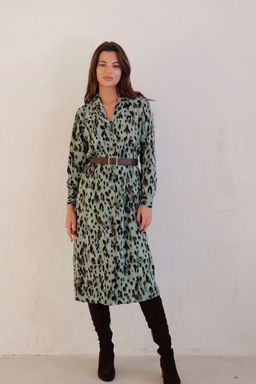 Платье-рубашка с английским воротником принт - Martichelli фото 127