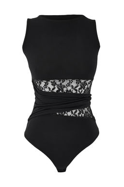 Siyah Dantel Detayl? Transparan Orme Body TPRSS26BD00010 - Trendyolmilla фото 7