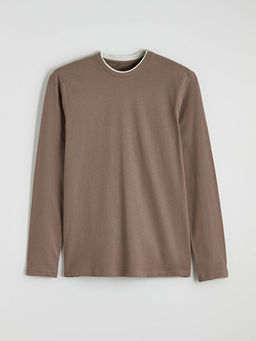 Bisiklet Yaka Uzun Kollu Erkek Pijama ?st