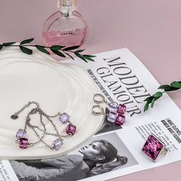 Серьги из муранского стекла LILAC LS3547