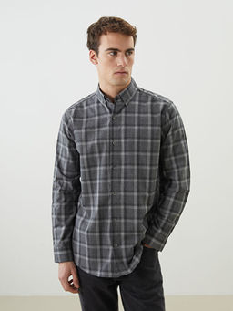 Regular Fit Uzun Kollu Ekose Erkek G?mlek