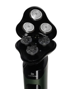 Электробритва LBR-13, роторная, 3 Вт, триммер, 3 головки, сухое бритьё, от АКБ, зелёная