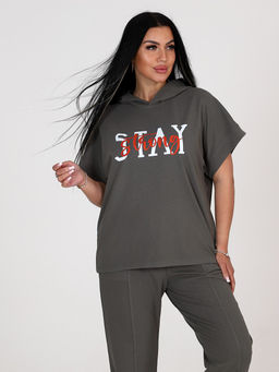 ЖК-2313 ЖЕНСКИЙ СПОРТИВНЫЙ КОСТЮМ (Хаки) - А-дина фото 4