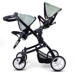 Коляская кукольная металлическая, для двойни, регулируемая посадка