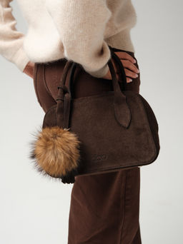 Замшевая сумка Polly DBR 31348 черный каштан фото 5