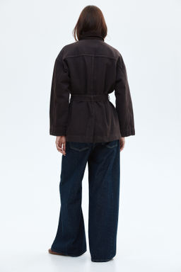 Chaqueta denim con cintur?n de anudar - H&m фото 7