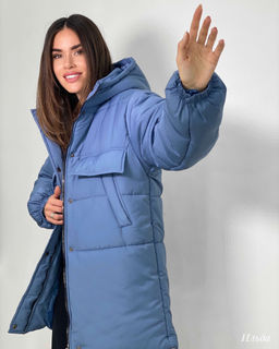 Куртка Ильда (серо-синий) - Nadi bordo фото 6