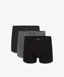 ATLANTIC 3MH-025/09 Трусы шорты Check - набор 3 шт. графитовый + светлый хаки + черный