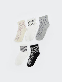 Desenli Kad?n Soket ?orap 5li
