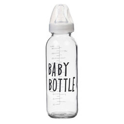 Бутылочка для кормления M&B Baby bottle, классическое горло, от 3 мес., 250 мл., стеклянная