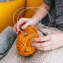 Цена за 4 шт. Спицы круговые, для вязания, с металлическим тросом, d=3 мм, 14/100 см