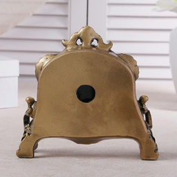 Часы настольные интерьерные каминные, 21×19×6.5 см, d=7 см, золото