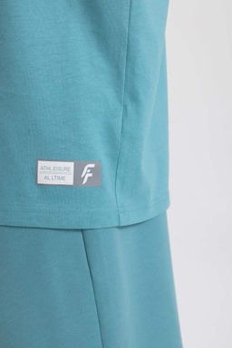 DeFactoFit Футболка Oversize с круглым вырезом и короткими рукавами с принтом  фото 7