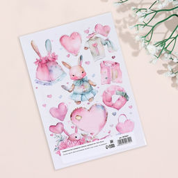 Папка под свидетельство о рождении Зайчик розовый тон, А5 - Дарим Красиво фото 2