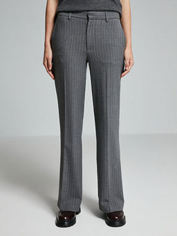 Dar Fit ?izgili Kad?n Pantolon