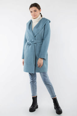01-09475 Пальто женское демисезонное (пояс) - El podio фото 4