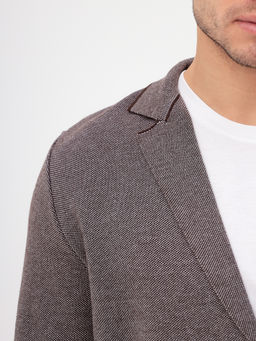 Кардиган мужской GREG G136-KF-жаккард (серый/корич.)