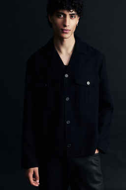 Chaqueta camisera de sarga Regular Fit