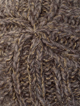 Шапка жен. мох+шерсть+виск+люр LB-BR55034 d.brown/gold - Labbra фото 7