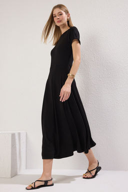 TRENDYOLMILLA Siyah A Line/Can Kesim Maxi Orme Elbise TWOSS25EL00073 фото 3