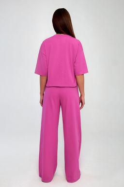 Арт. 10804/7 Домашний костюм с брюками 44-52 (5 шт) Цвет:верх-малиновый,низ-малиновый - Калинка фото 17