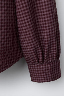 GINGHAM SHIRT WITH RUFFLES - Zara фото 4