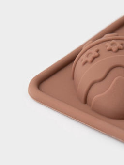 Форма для шоколада Доляна Пасха, силикон, 23?10?1.5 см, 10 ячеек (4.2?3 см), коричневая