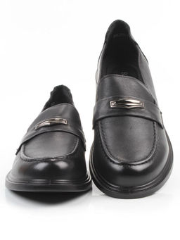 03-DHL206-1 BLACK Лоферы женские (натуральная кожа)