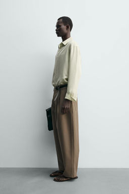 CAMISA FLUIDA RAYAS / Verde claro - Zara фото 4