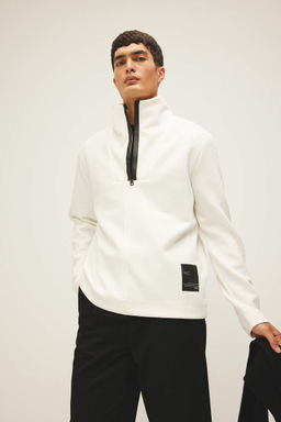 Толстовка Modern Fit с высоким воротником и полумолнией