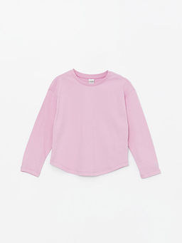 Bisiklet Yaka Basic Uzun Kollu K?z ?ocuk Ti??rt