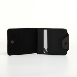 Кошелёк детский «Коала», маленький, на кнопке, чёрный