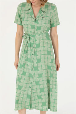 Женское зеленое тканое платье - U.s. polo assn фото 6