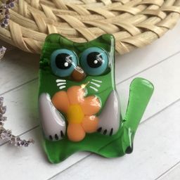 Магнит Кот с ромашкой - Стрекоза фото 4