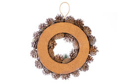 Новогоднее украшение венок 34*34*8 см Снежный лес круг - Elan gallery фото 8