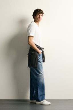 POLO REGULAR FIT ESTRUCTURA CALADOS / Blanco roto - Zara фото 4