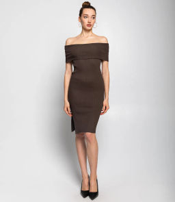 Платье #КТ5396, тёмный хаки