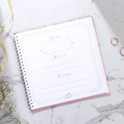 Книга пожеланий Розовая с блёстками, на пружине - Долго и счастливо фото 2