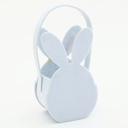 Пасхальный декор корзинка Зайчик белого цвета 8.5х11х22.5 см - Simaland фото 2