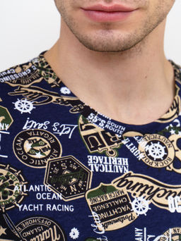 М49 Футболка "Синий/Хаки"