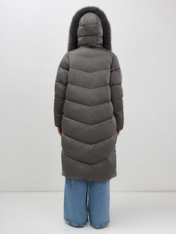 Двубортное пальто зимнее утепленное с мехомБренд: Visdeer  фото 5