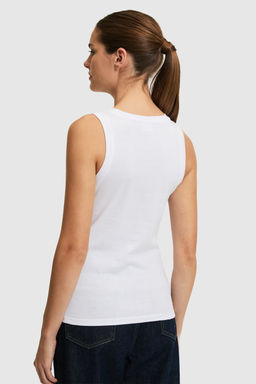 Kad_n Beyaz Bisiklet Yaka Basic Ti__rt - U.s. polo assn фото 5