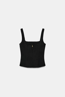 TOP CORSETERO BOTONES / Negro - Zara фото 6